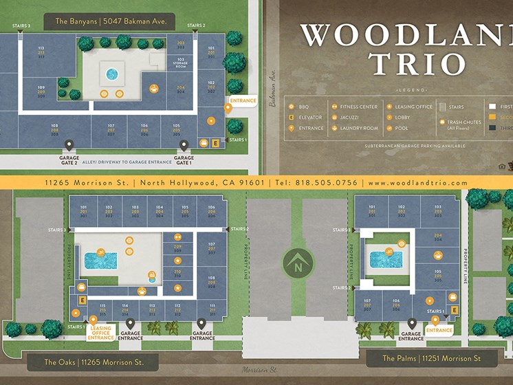 Woodland Trio Apartments, For Rent, North Hollywood, CA